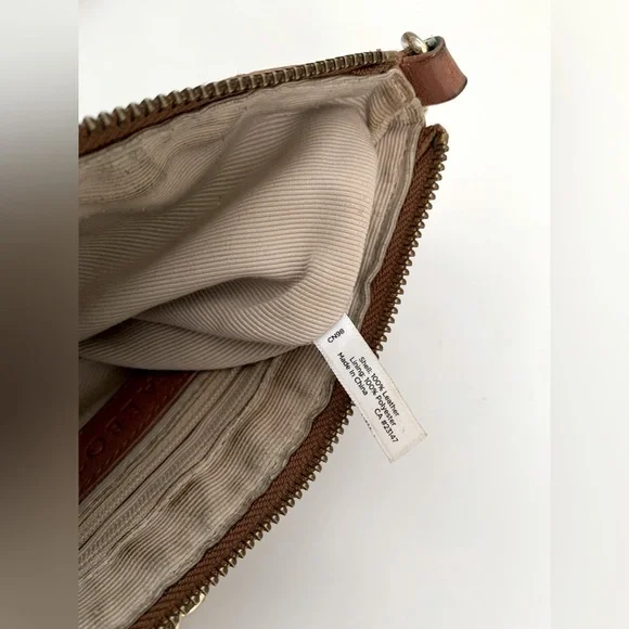 Talbots Quilted Leather Crossbody Purse Gold Toned Hardware Vintage - Picture 6 of 9